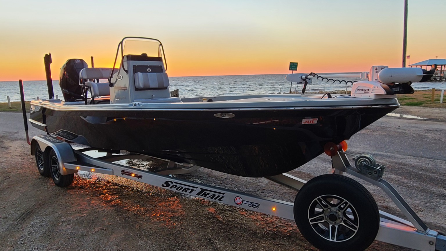 Boat on a trailer